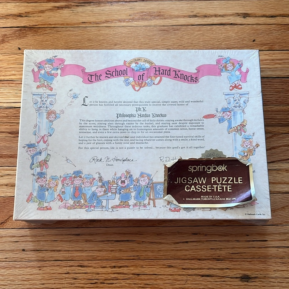 Vintage Puzzle The School Of Hard Knocks